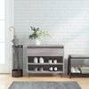 vidaXL Mueble zapatero madera contrachapada gris Sonoma 70x36x60 cm