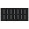 vidaXL Cabecero de cama pared madera maciza pino negro 127,5x3x60 cm