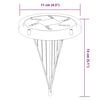 vidaXL Luces solares suelo jard&iacute;n con picos tierra blanco c&aacute;lido 4 uds