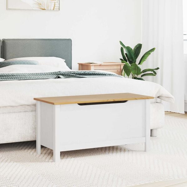 vidaXL Caja de Almacenamiento Hill y marr&oacute;n miel 90 x 40 x 45 cm