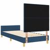 vidaXL Estructura de cama con cabecera Azul 90 x 190 cm tela