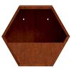 vidaXL Jardineras de pared 2 uds acero corten oxidado 30x10x25 cm