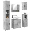 vidaXL Juego de muebles de ba&ntilde;o con almacenamiento 5 pcs Gris Concreto