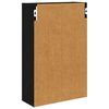 vidaXL Armario de pared para ba&ntilde;o Roble Negro 40 x 16 x 62,5 cm