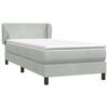 vidaXL Cama box spring con colch&oacute;n terciopelo gris claro 80x210 cm