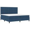 vidaXL Cama tipo Box Spring con colch&oacute;n Azul 200 x 200 cm tela