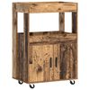 vidaXL Carrito de Bar Madera de roble 60 x 39,5 x 89 cm