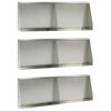 vidaXL Muro de Contenci&oacute;n 6 uds. 60 x 12 x 50 cm Acero inoxidable