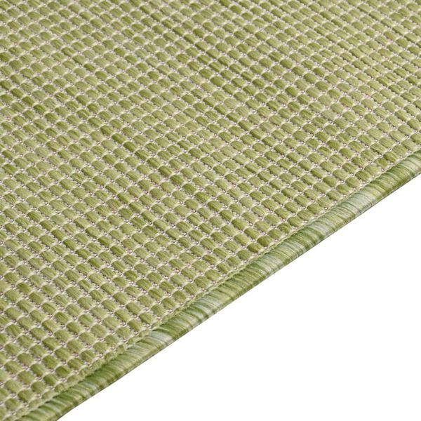 vidaXL Alfombra de exterior de tejido plano verde 160x230 cm