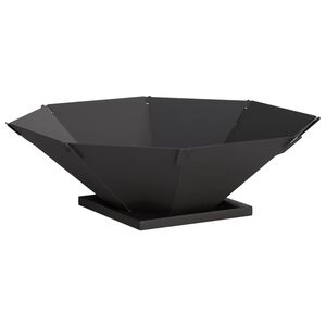vidaXL Hoguera Negro 50 x 50 x 15,5 cm Acero