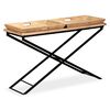vidaXL Mesa consola de madera de mango maciza 130x40x80 cm