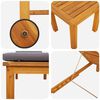 vidaXL Tumbona 3 pcs Marr&oacute;n Madera de Acacia S&oacute;lida