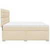 vidaXL Cama box spring con colch&oacute;n tela color crema 180x200 cm