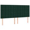 vidaXL Cama box spring con colch&oacute;n terciopelo verde oscuro 200x200 cm