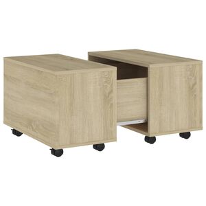 vidaXL Mesa de centro madera contrachapada roble Sonoma 60x60x38 cm