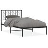 vidaXL Estructura cama sin colch&oacute;n con cabecero metal negro 100x190 cm