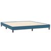 vidaXL Cama box spring con colchones terciopelo azul oscuro 180x210 cm
