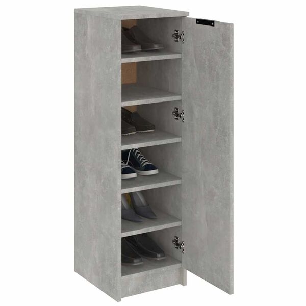 vidaXL Mueble zapatero madera contrachapada gris hormig&oacute;n 30x35x100 cm