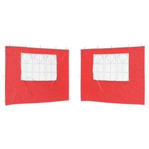 vidaXL Panel lateral de tienda para fiestas 2 pcs 300 x 195 cm Rojo