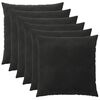 vidaXL Funda de almohada 6 pcs HEERLEN Negro 80 x 80 cm Terciopelo