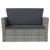 vidaXL Set de muebles de jardín 8 pzas y cojines ratán sintético gris