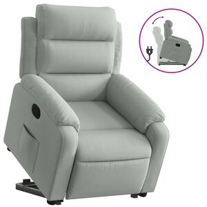 vidaXL Sill&oacute;n reclinable de masaje elevable terciopelo marr&oacute;n