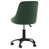 vidaXL Sillas de comedor giratorias 2 unidades terciopelo verde oscuro
