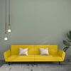 vidaXL Sof&aacute; cama de 2 plazas terciopelo amarillo