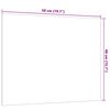 vidaXL Pizarra magn&eacute;tica de pared vidrio templado blanco 50x40 cm
