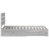 vidaXL Estructura de cama con caj&oacute;n Gris Sonoma y Plata 75 x 190 cm