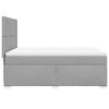 vidaXL Cama box spring con colch&oacute;n tela gris claro 160x200 cm