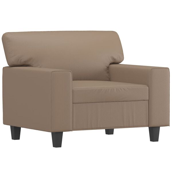 vidaXL Sill&oacute;n cuero sint&eacute;tico color capuchino 60 cm