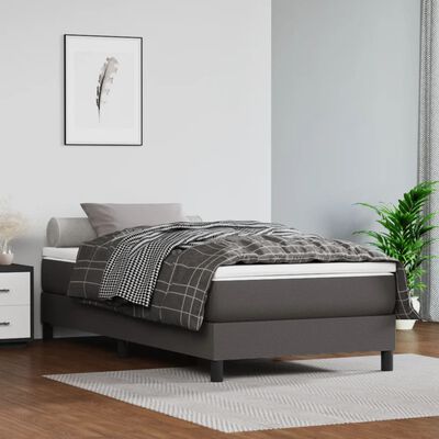 vidaXL Estructura de cama cuero sintético gris 80x200 cm