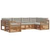 vidaXL Conjunto de sof&aacute;s de exterior 6 uds. Gris Natural y Claro