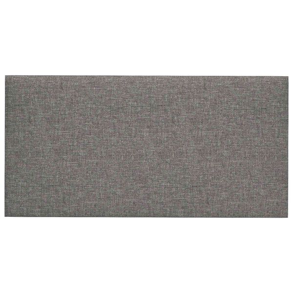 vidaXL Cabecero de Pared 12 pcs Gris Claro 30 x 15 cm tela