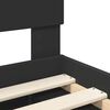 vidaXL Estructura de cama Negro 150 x 200 cm Madera de ingenier&iacute;a