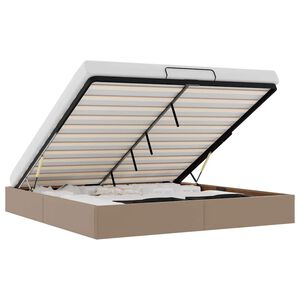 vidaXL Estructura cama otomana sin colch&oacute;n cappucino 200x200 cm