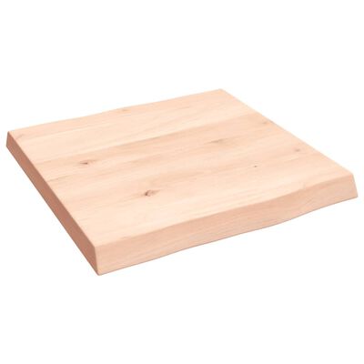 vidaXL Tablero de mesa madera maciza borde natural 40x40x(2-4) cm