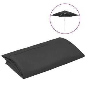 vidaXL Tela de repuesto para sombrilla gris antracita 300 cm