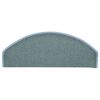 vidaXL Felpudos para escaleras 15 unidades 65x24x4 cm Azul Mar Semicircular Grande