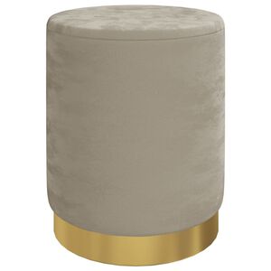 vidaXL Taburete con almacenaje redondo terciopelo 31 x 37 cm gris oscuro