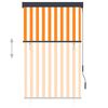 vidaXL Estor enrollable de exterior blanco y naranja 100x250 cm