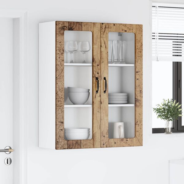 vidaXL Armario de pared para cocina con puerta Lucca Madera envejecida