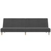 vidaXL Sof&aacute; cama de 2 plazas con reposapies tela gris claro