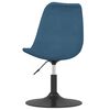 vidaXL Silla de comedor giratoria 6 uds terciopelo azul