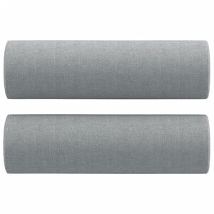 vidaXL Cojines decorativos 2 uds tela gris claro Ø15x50 cm