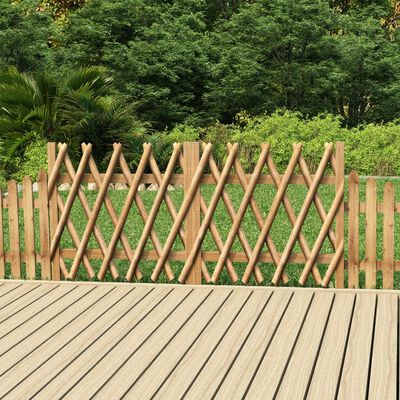 vidaXL Puertas de jardín 2 uds madera de pino impregnada 300x100 cm