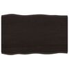 vidaXL Tablero mesa madera tratada roble borde vivo marr&oacute;n 80x50x2 cm