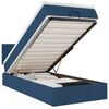 vidaXL Cama otomana con colch&oacute;n y luces LED azul 100x200 cm Tela