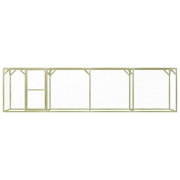 vidaXL Gallinero de madera de pino impregnada 1,5x6x1,5 m